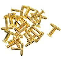 IPOTCH Paquete de 20pcs Gemelos de Latón Dorado Base de Espacios en Blanco Decoraciones para Ropas